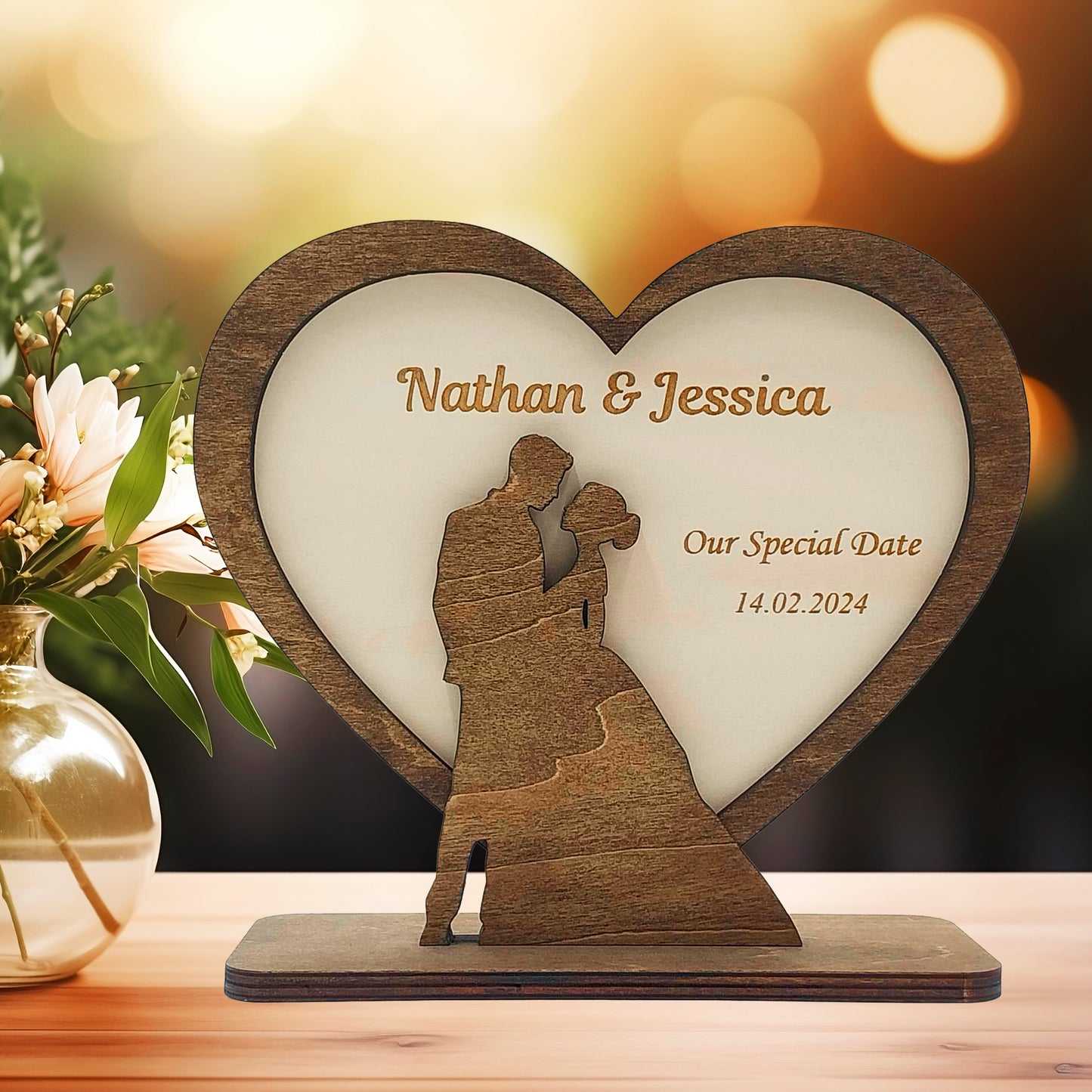 Heart's Embrace - A Heartfelt Couple's Memento