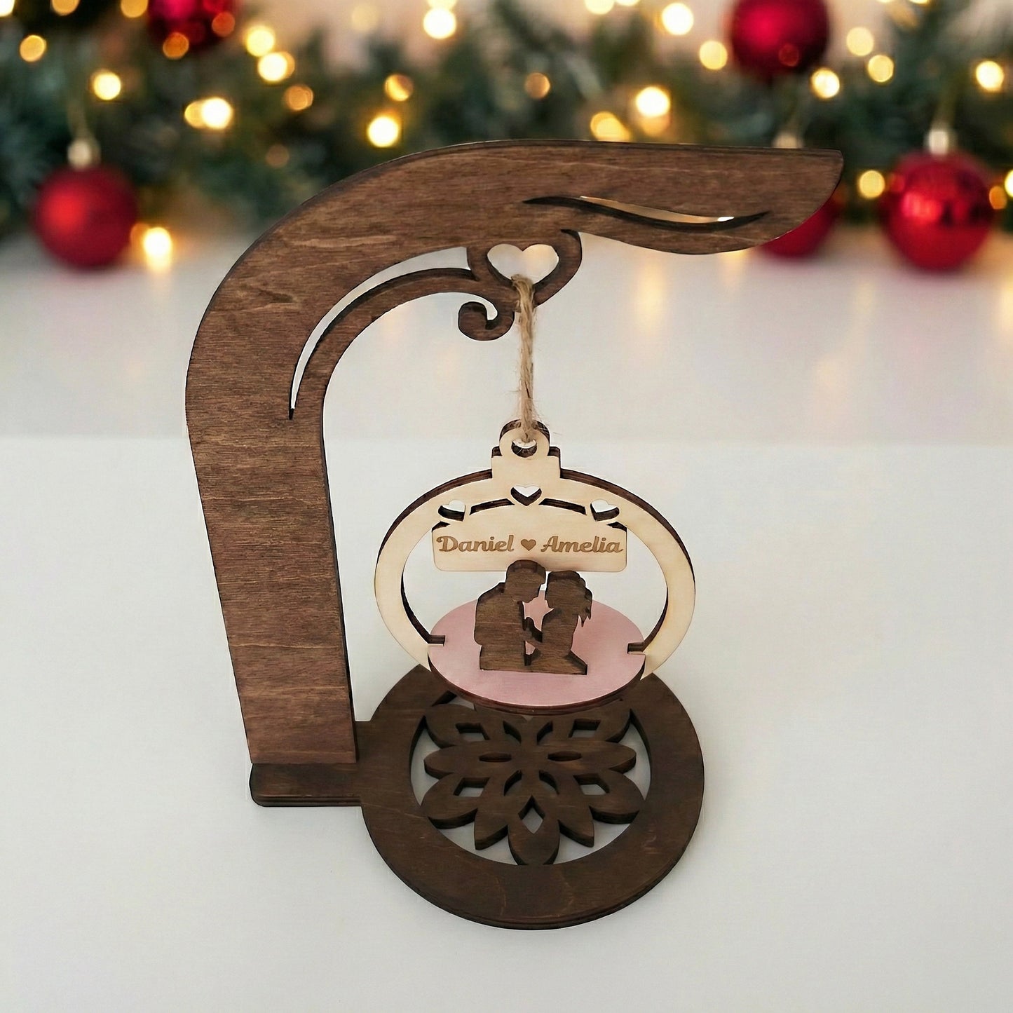 3D Couple Ornament with Stand