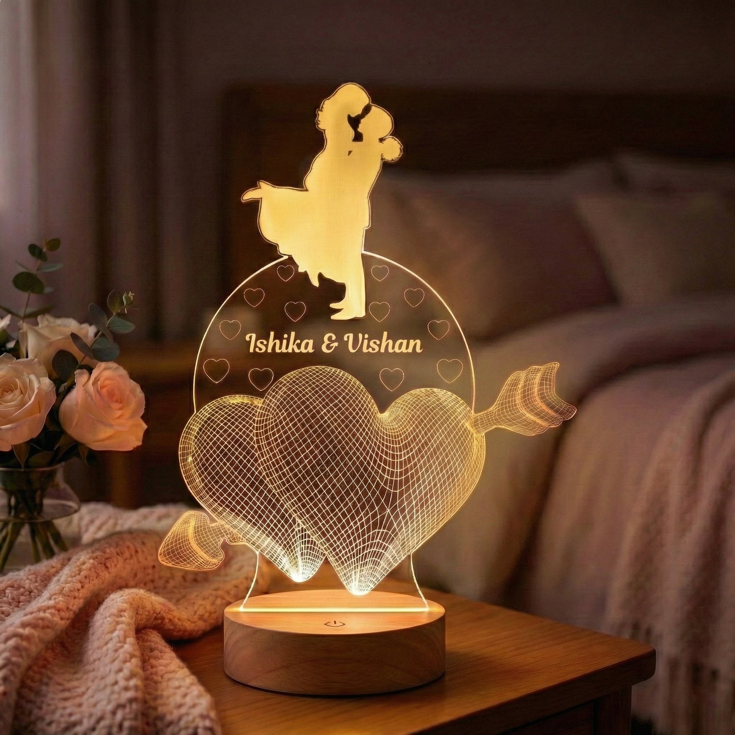 Cupidon Love Arrow - Personalised Lamp