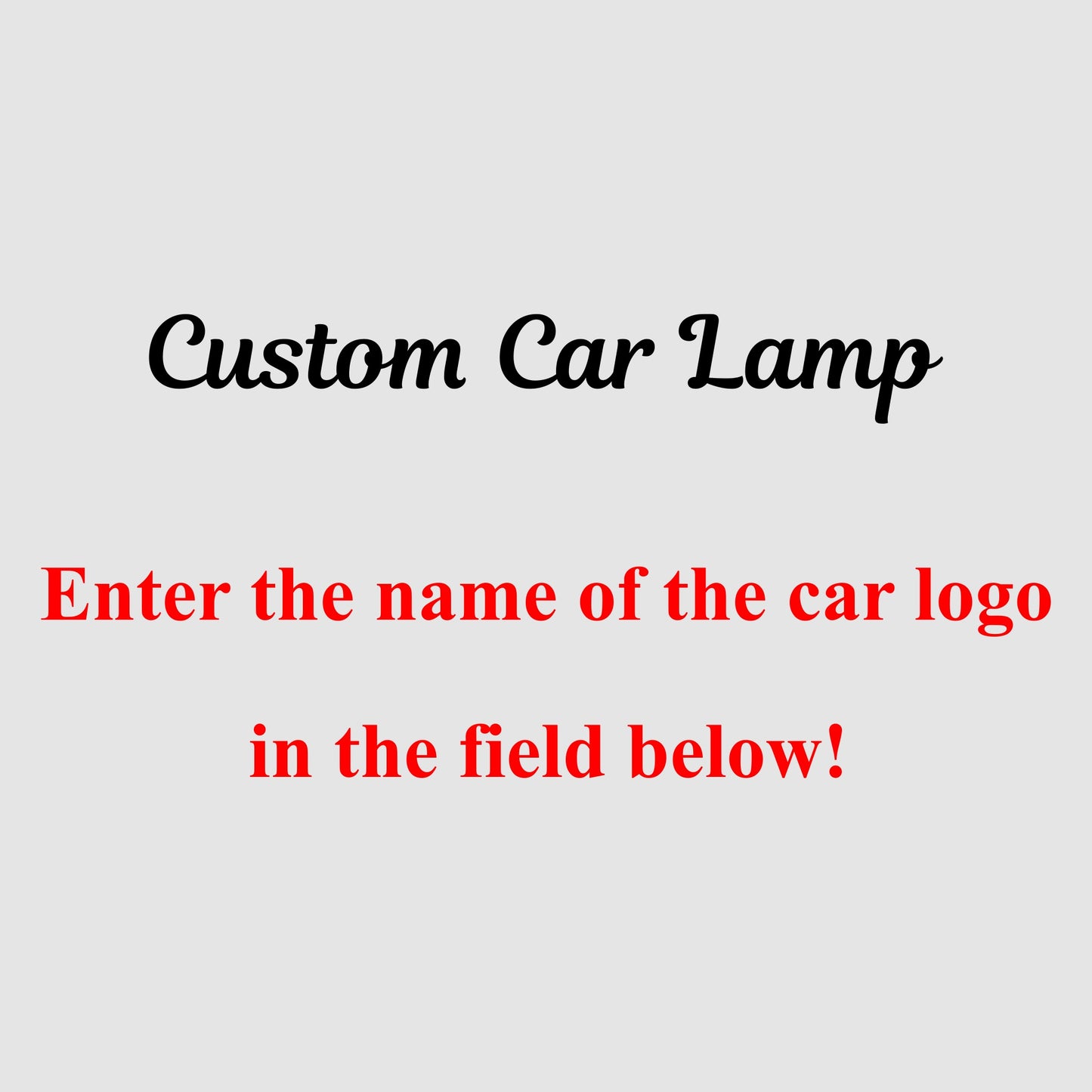 Night Lamp - Custom Car Logo