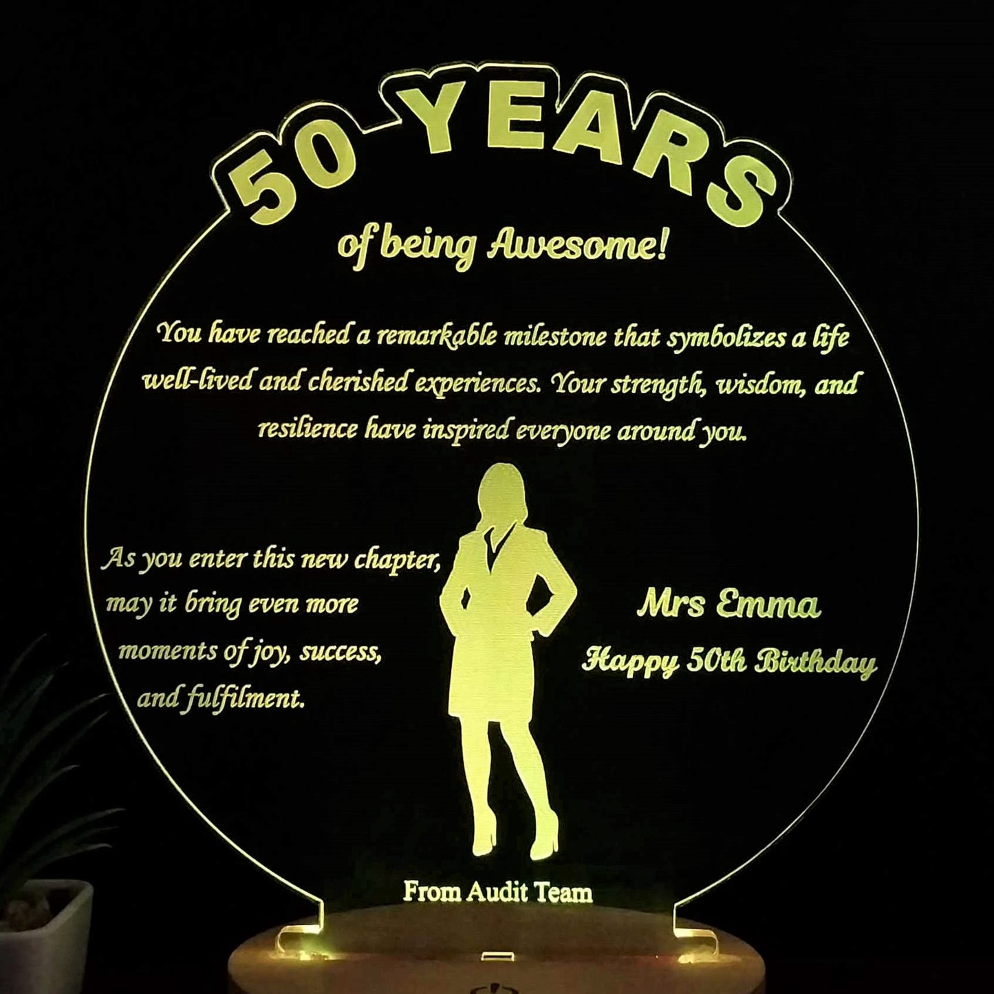 Birthday Age - Personalised Lamp