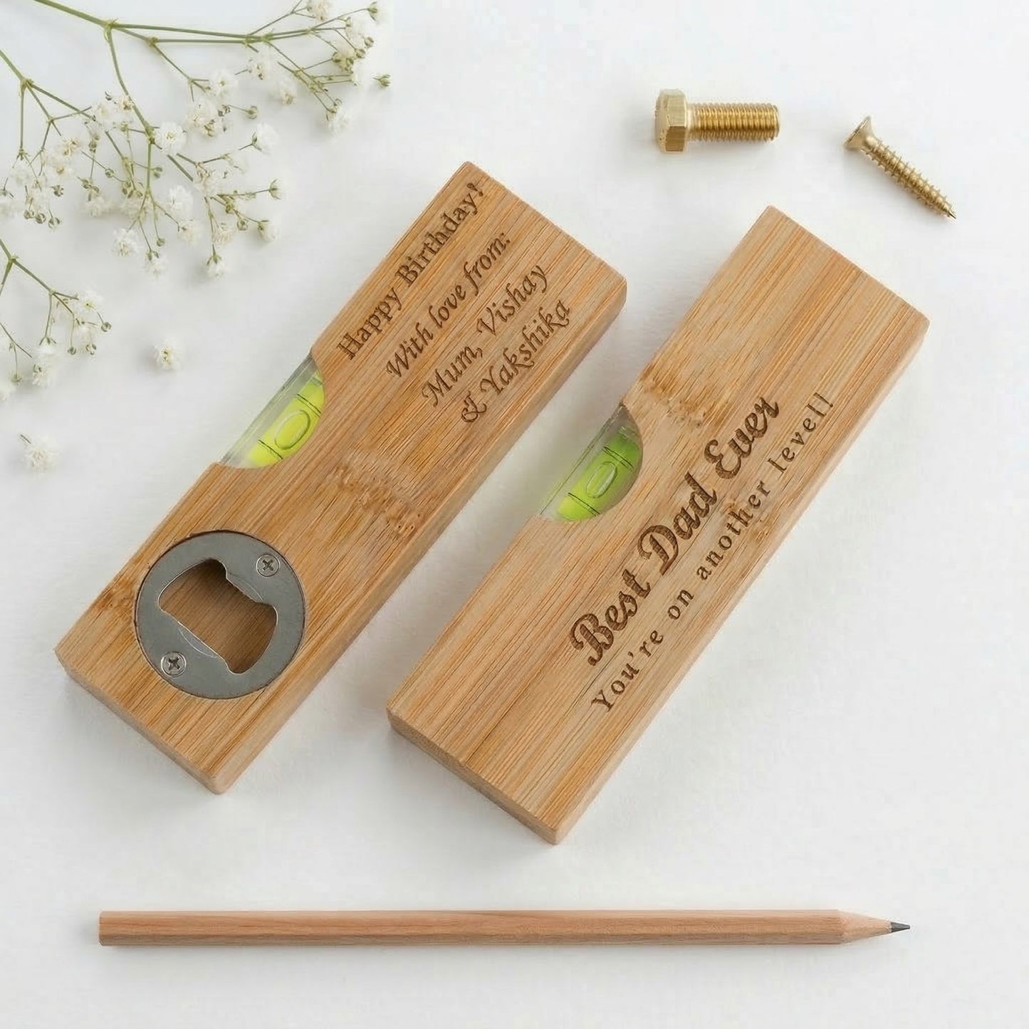 Personalized Spirit Level Bottle Opener