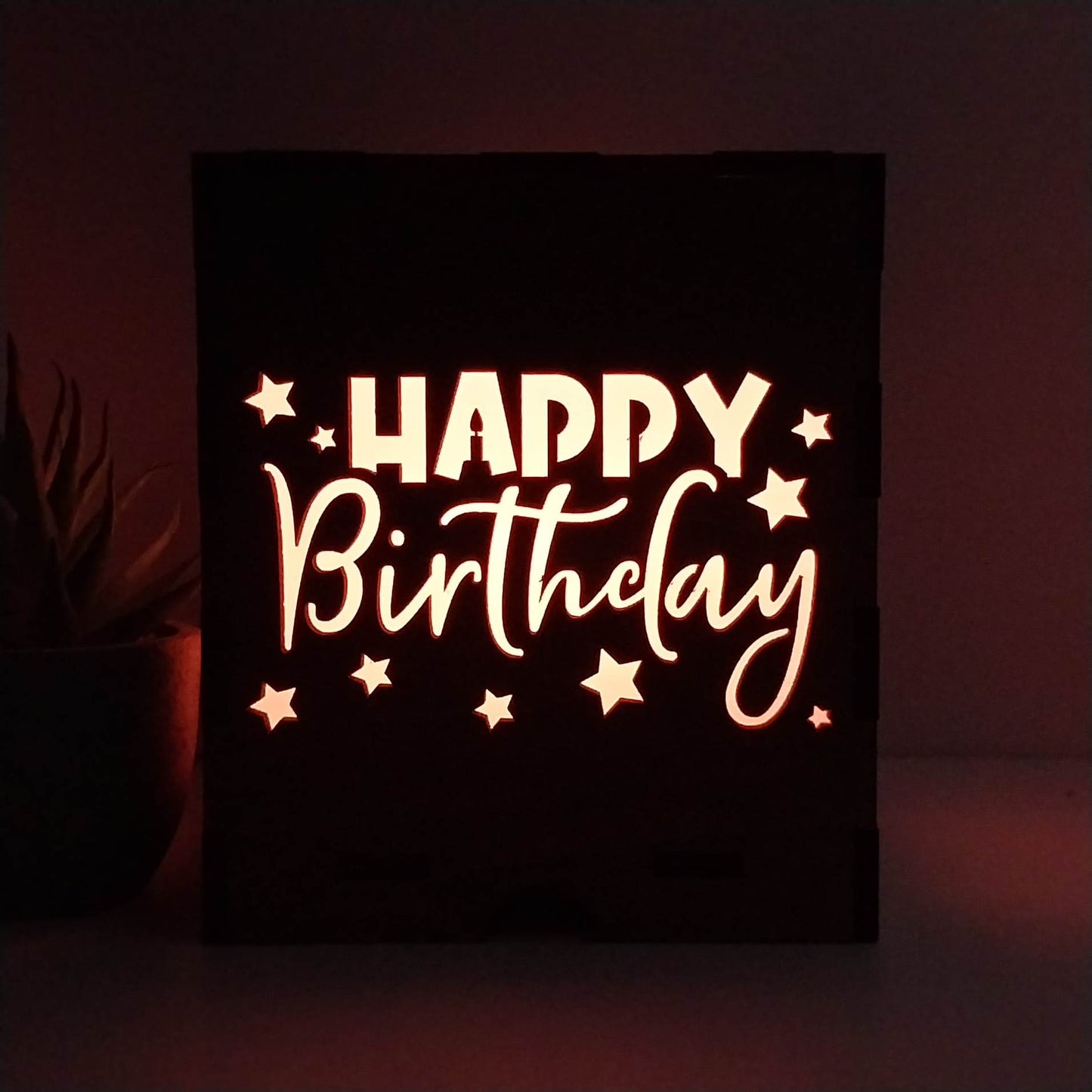 Personalised Teddy Bear Birthday Lamp