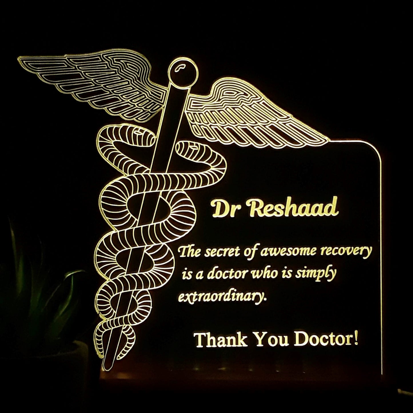 Thank You Doctor - Personalised Lamp