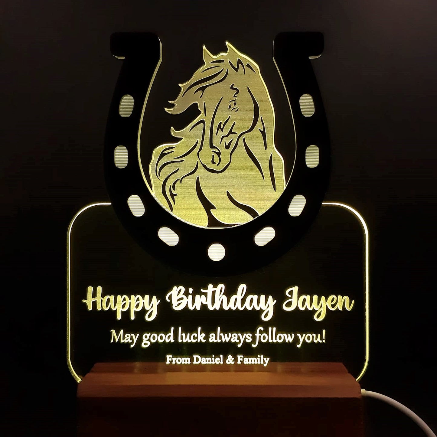 Horseshoe - Personalised Lamp