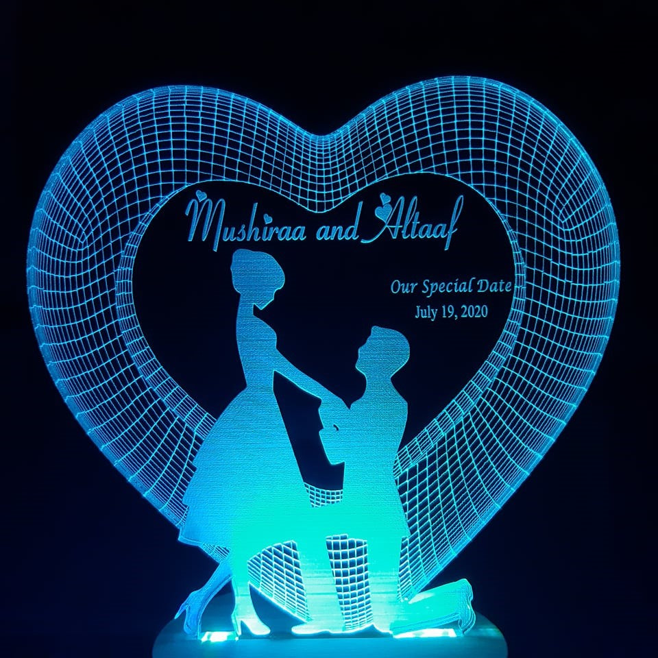 Our Special Date - Personalised Lamp