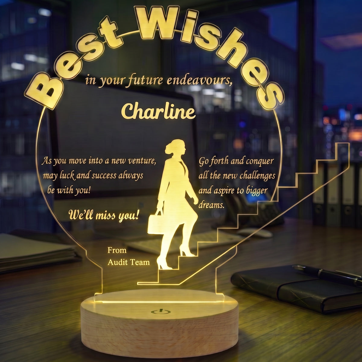 Best Wishes - Farewell Lamp