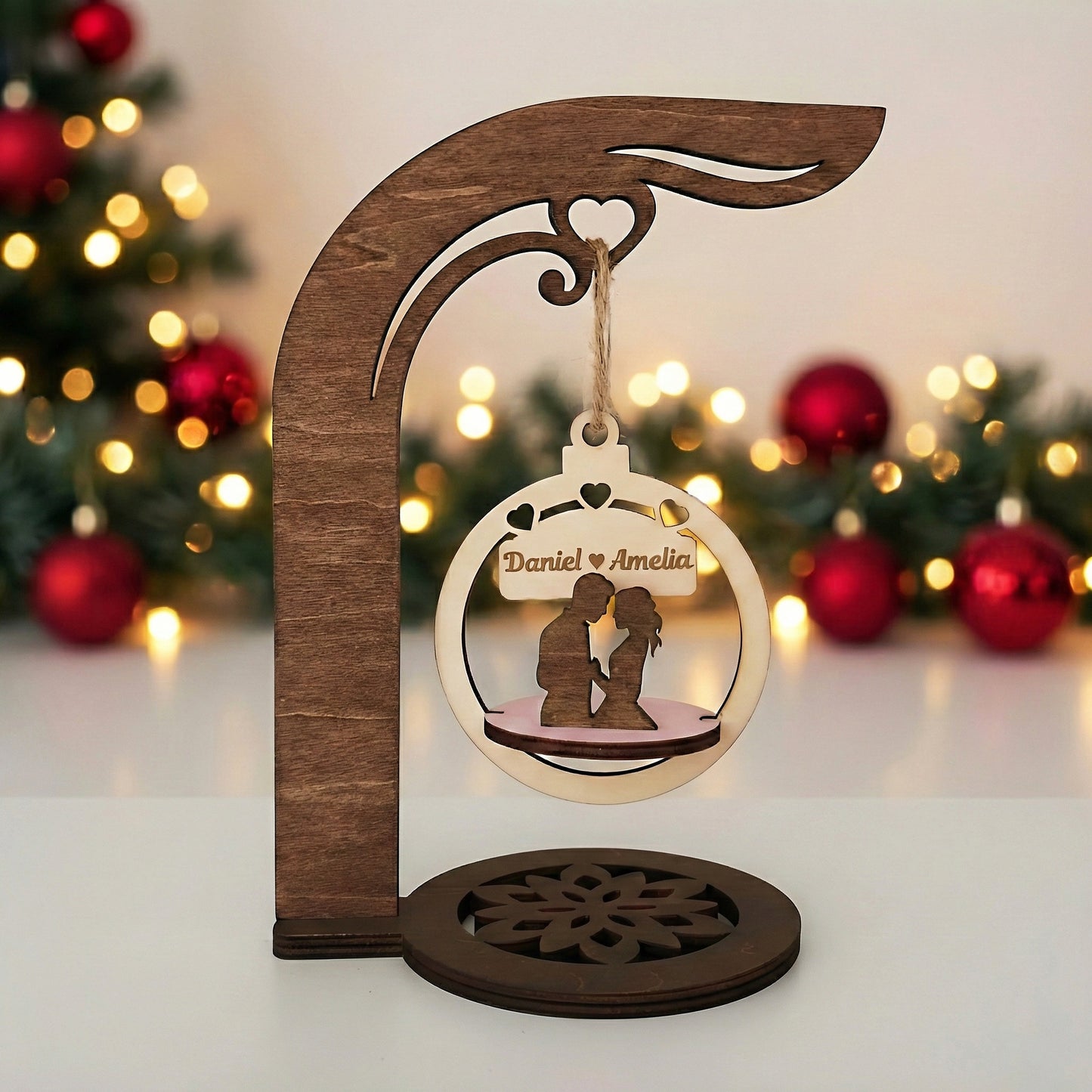 3D Couple Ornament with Stand