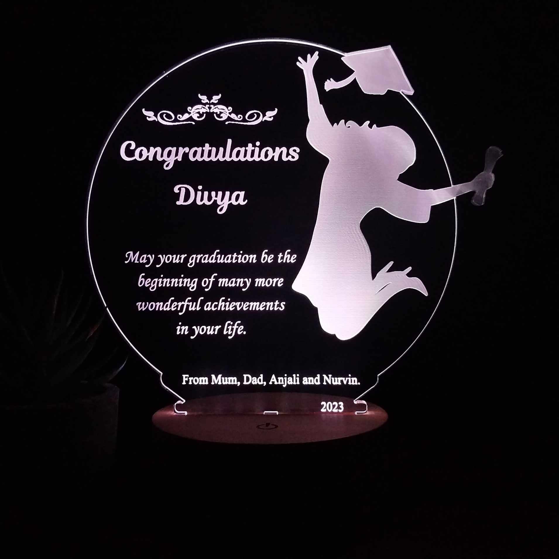 Graduation Lamp Graduation - Personalised Lamp – Fascinate Ltd
