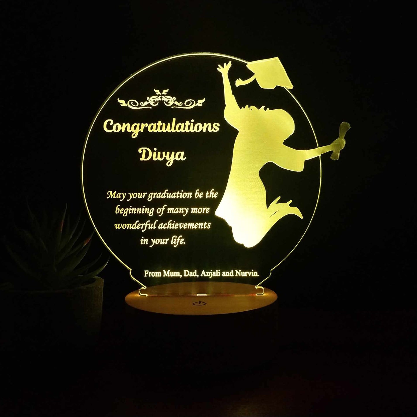 Graduation - Personalised Lamp