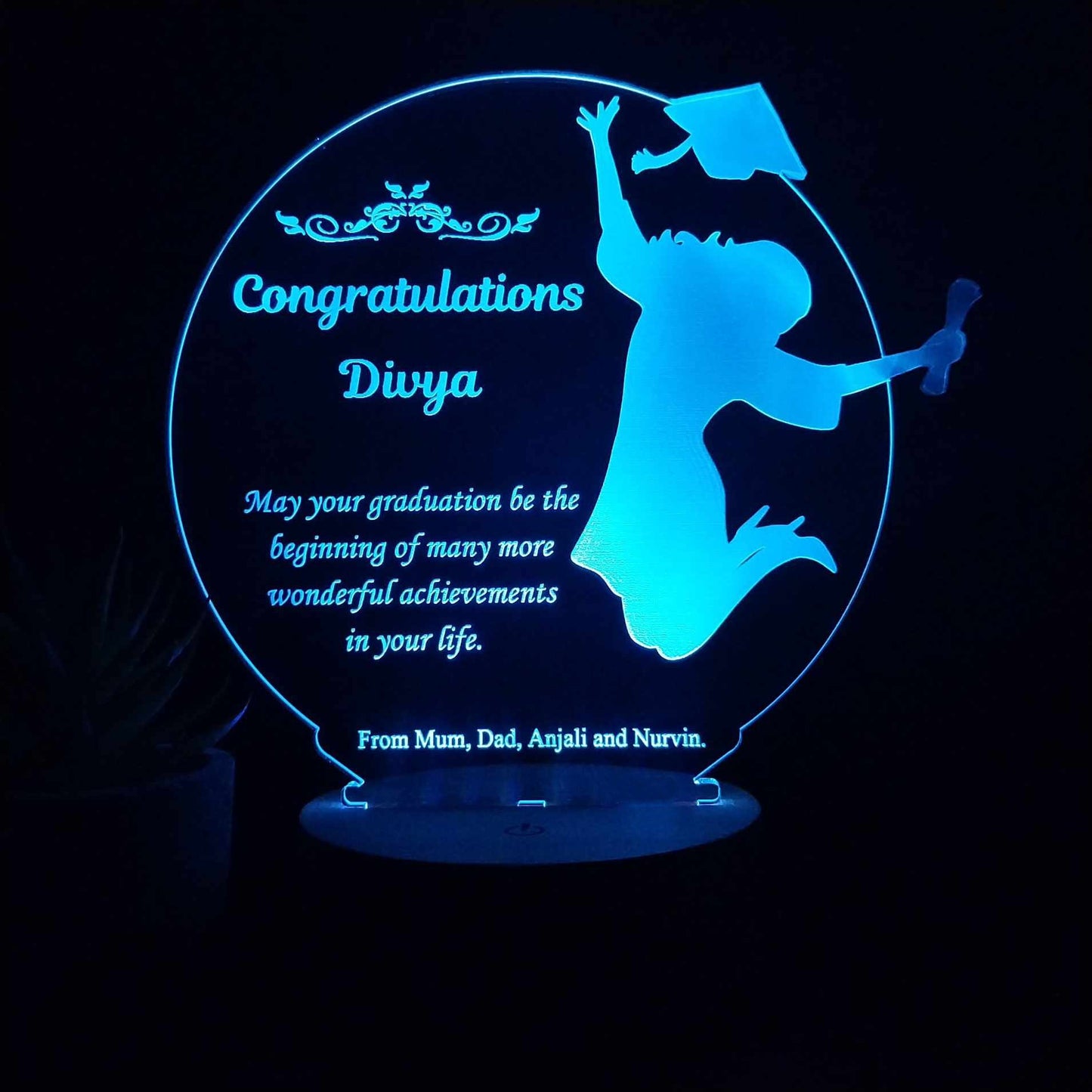 Graduation - Personalised Lamp
