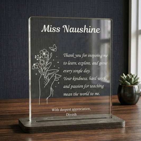 Teacher Appreciation Plaque