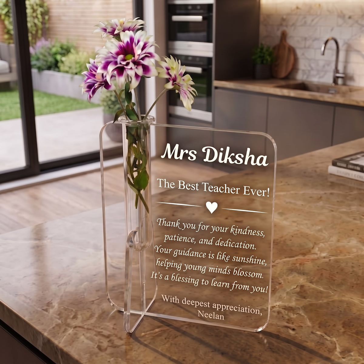 Plaque with Flower Vase – Teacher