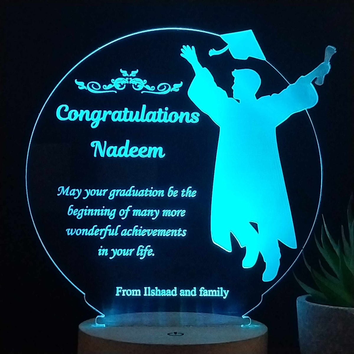 Graduation Lamp Graduation - Personalised Lamp – Fascinate Ltd
