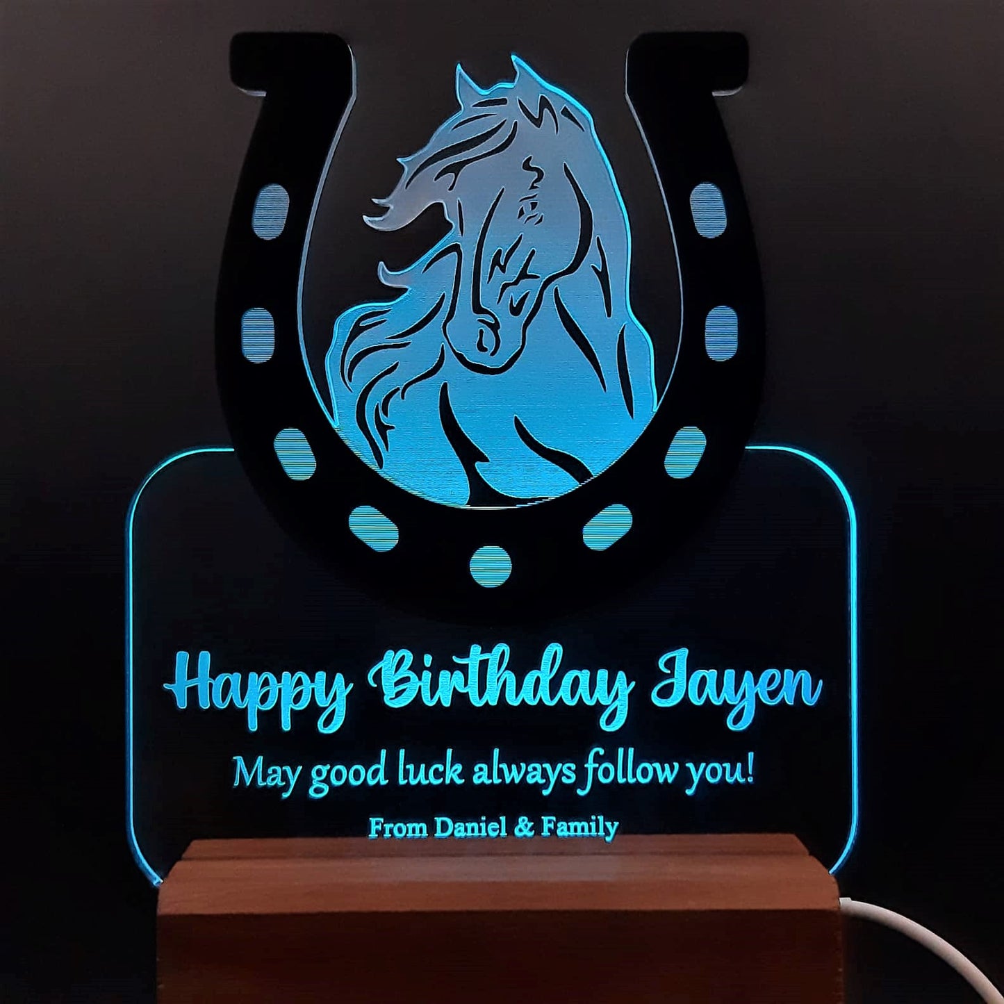 Horseshoe - Personalised Lamp