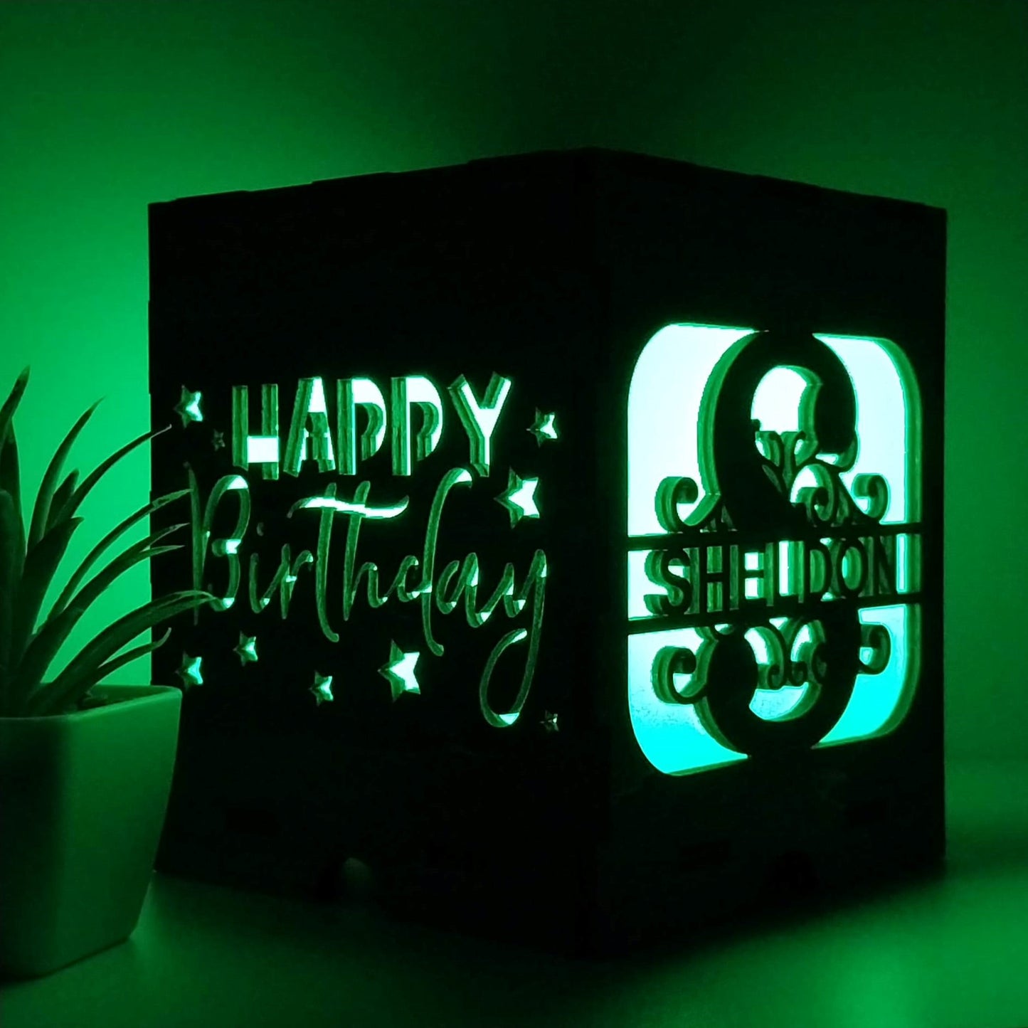 Personalised Monogram Birthday Lamp