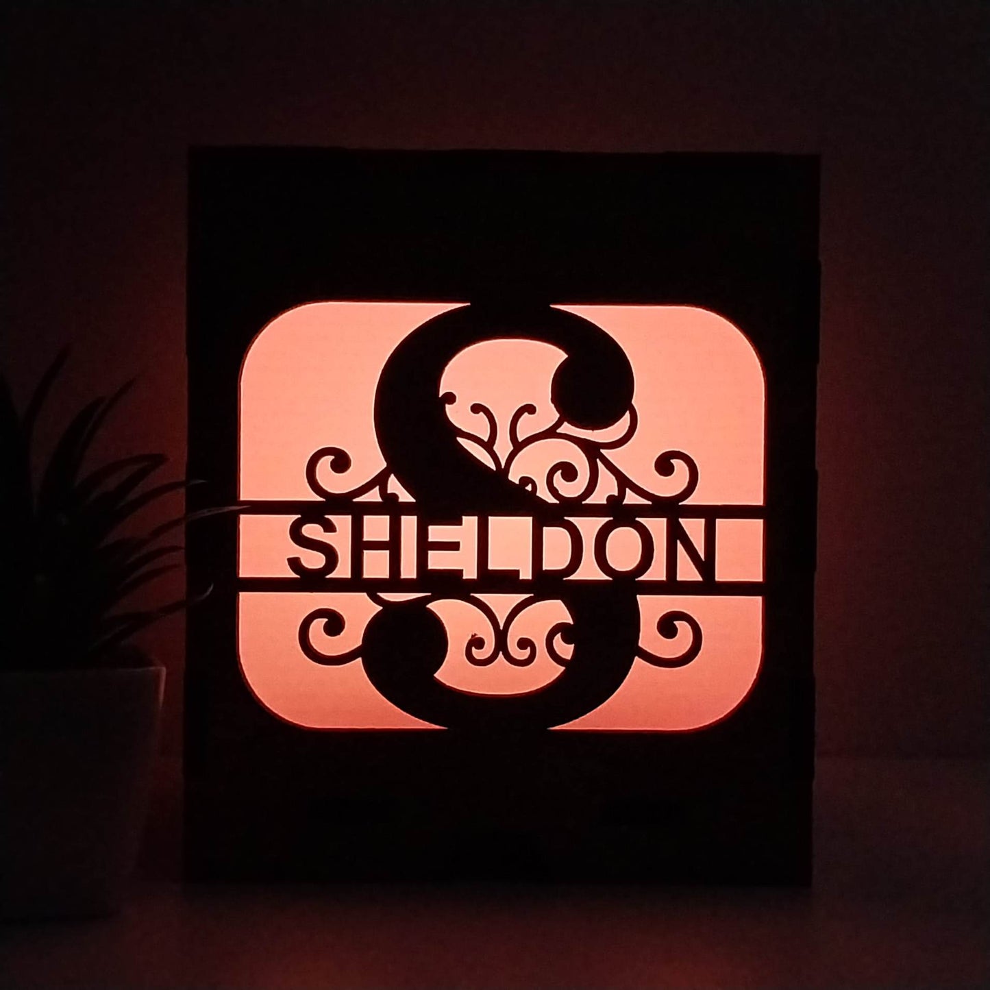 Personalised Monogram Birthday Lamp